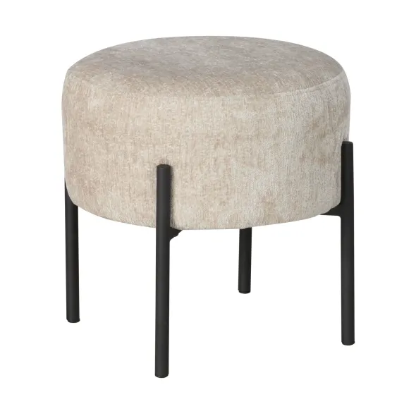 Fotoliu cu Taburet Runa, 57.5x57x69 CM, Stofa, Beige picture - 4