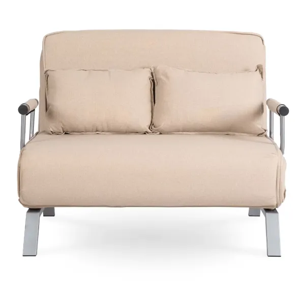 Fotoliu Dublu Extensibil Bamako 2, 105.5x72-185x83 cm, Stofa, Beige picture - 3