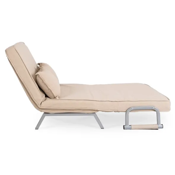Fotoliu Dublu Extensibil Bamako 2, 105.5x72-185x83 cm, Stofa, Beige picture - 7