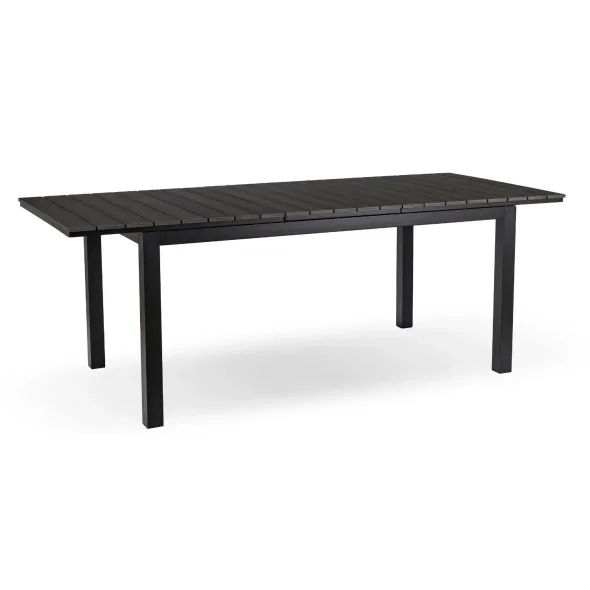 Masa De Gradina Extensibila Arges, 160-210x90x74 cm, Metal/Compozit, Negru/Gri picture - 3
