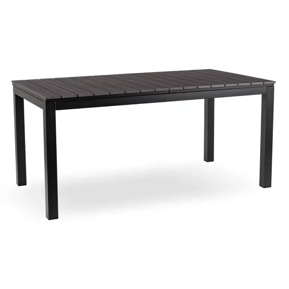 Masa De Gradina Extensibila Arges, 160-210x90x74 cm, Metal/Compozit, Negru/Gri picture - 1