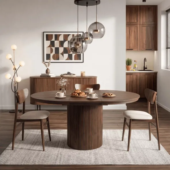 Masa Extensibila Adana, 120-160x120x76.5 h cm, Nuc picture - 3