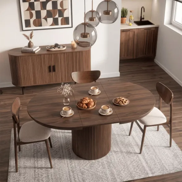 Masa Extensibila Adana, 120-160x120x76.5 h cm, Nuc picture - 4