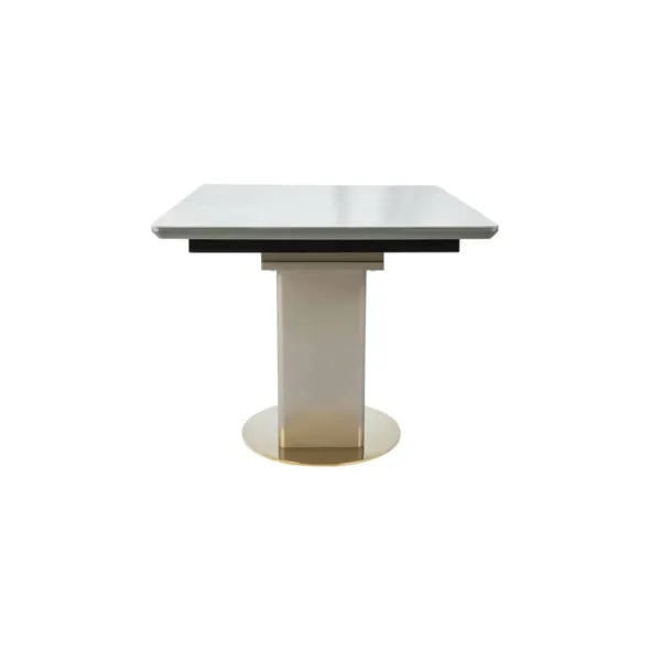 Masa Extensibila Athos, 160-220x90x76 h cm, Blat Ceramic + MDF, Beige/Gri Glossy picture - 5