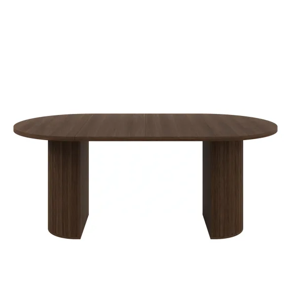 Masa Extensibila Ovalio, 100-144-188x100x75 h cm, Pal Melaminat/MDF, Stejar Dunin picture - 5