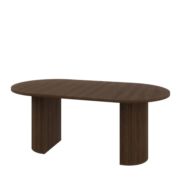 Masa Extensibila Ovalio, 100-144-188x100x75 h cm, Pal Melaminat/MDF, Stejar Dunin picture - 6