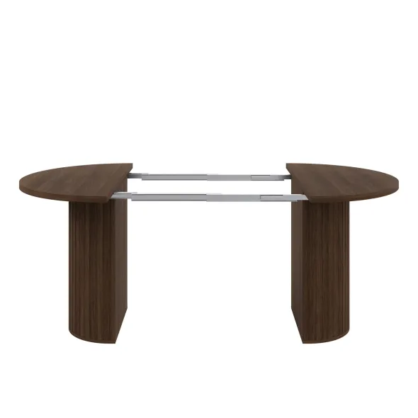 Masa Extensibila Ovalio, 100-144-188x100x75 h cm, Pal Melaminat/MDF, Stejar Dunin picture - 8
