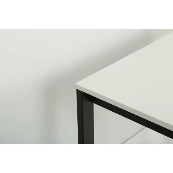Masa Mitra, 75x75x75 h cm, Metal/Pal Melaminat, Negru/Alb picture - 4