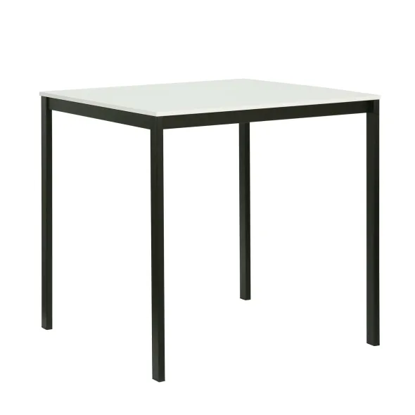 Masa Mitra, 75x75x75 h cm, Metal/Pal Melaminat, Negru/Alb picture - 2