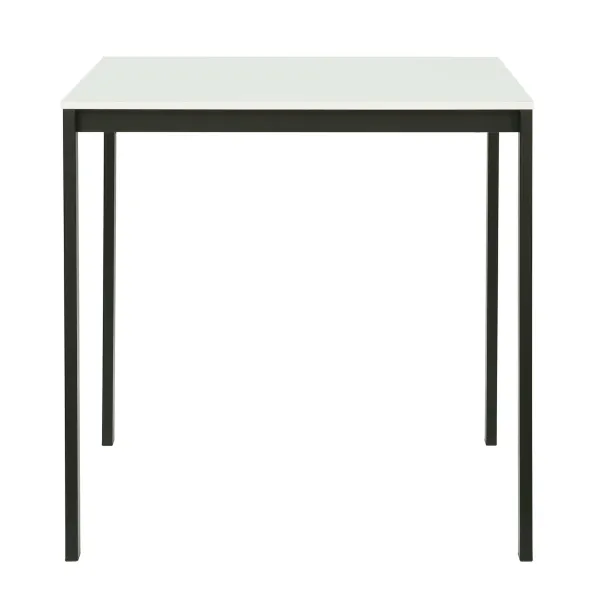 Masa Mitra, 75x75x75 h cm, Metal/Pal Melaminat, Negru/Alb picture - 3