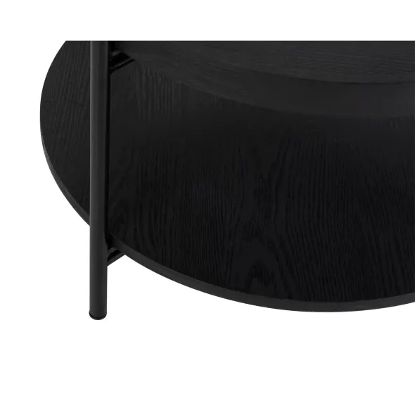 Masuta de Cafea Bivio, 64x64x40, Metal/Pal Melaminat, Neagra picture - 6