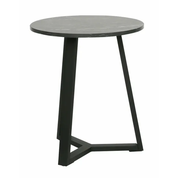 Masuta De Cafea Farsad, ⌀45x52 CM, MDF/Metal, Negru/Negru Marmura picture - 2