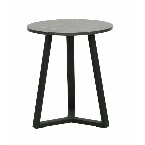 Masuta De Cafea Farsad, ⌀45x52 CM, MDF/Metal, Negru/Negru Marmura picture - 1