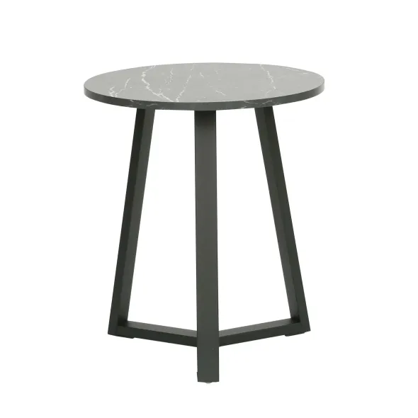 Masuta De Cafea Farsad, ⌀45x52 CM, MDF/Metal, Negru/Negru Marmura picture - 4