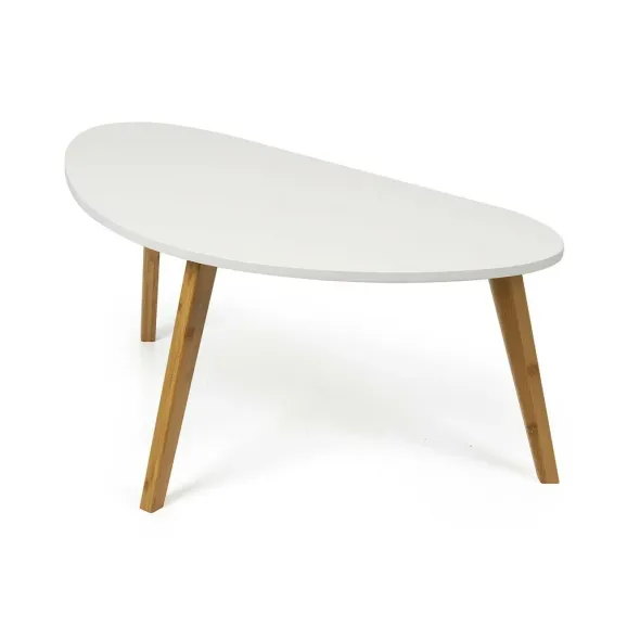 Masuta De Cafea Scandia, 85x45x40 h cm, Bambus/MDF, Natur/Alb picture - 2
