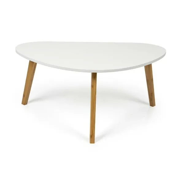 Masuta De Cafea Scandia, 85x45x40 h cm, Bambus/MDF, Natur/Alb picture - 3