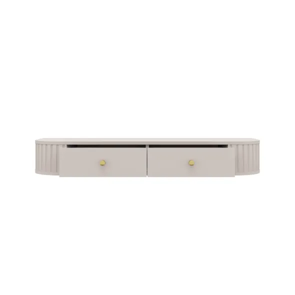 Masuta de Toaleta Suspendata Ovalio, TYP 202,  123x35.9x17.5 h cm, Pal Melaminat/MDF, Beige Nisip picture - 3