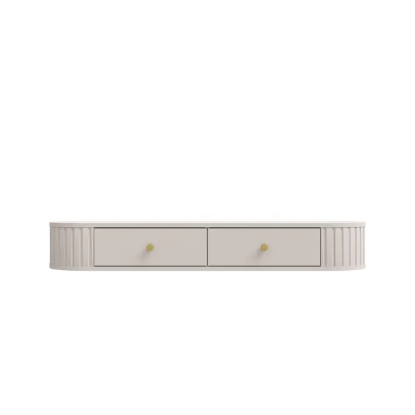 Masuta de Toaleta Suspendata Ovalio, TYP 202,  123x35.9x17.5 h cm, Pal Melaminat/MDF, Beige Nisip picture - 1