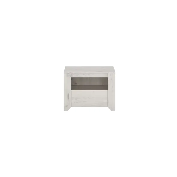 Noptiera Angel TYP95, 49.1x40.2x37.6 h cm, Pal Melaminat, Stejar Craft Alb picture - 1