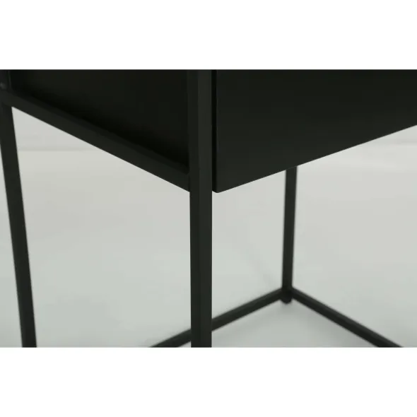 Noptiera Snoa 40x30x50 h cm, Metal/Pal Melaminat, Negru picture - 4