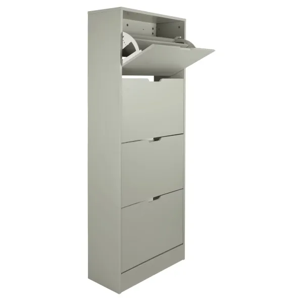 Pantofar Corry II, 4 sertare, 60x24x157 cm, Pal Melaminat/MDF, Gri Mat picture - 3