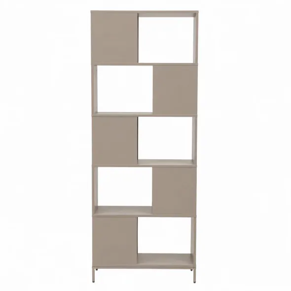 Raft Carti Lund B, 70x30x180 CM Metal/Pal Melaminat, Taupe picture - 4