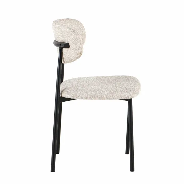 Scaun Apex, 48x47.5x79 h cm, Structura Metalica/Stofa Beige picture - 3