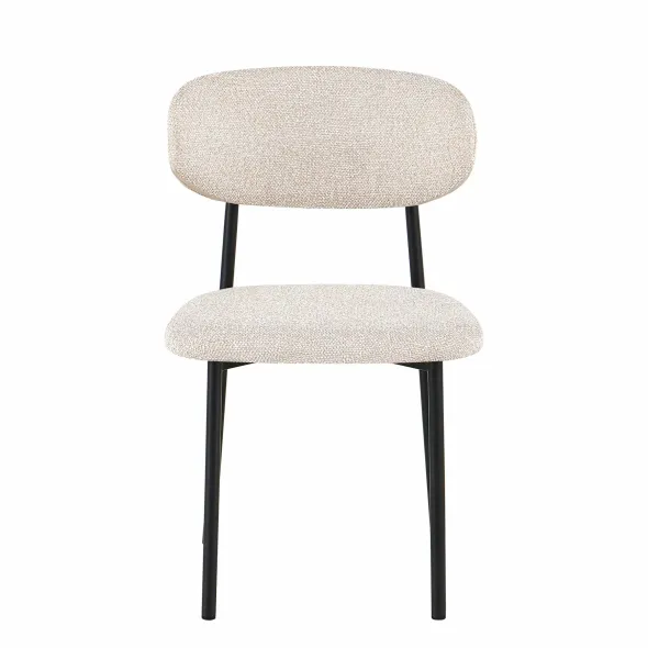 Scaun Apex, 48x47.5x79 h cm, Structura Metalica/Stofa Beige picture - 2