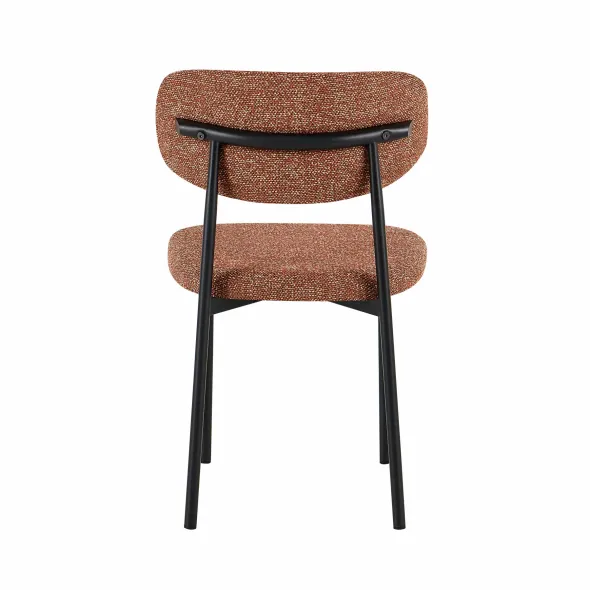 Scaun Apex, 48x47.5x79 h cm, Structura Metalica/Stofa, Caramiziu picture - 3