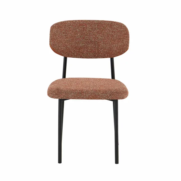 Scaun Apex, 48x47.5x79 h cm, Structura Metalica/Stofa, Caramiziu picture - 2
