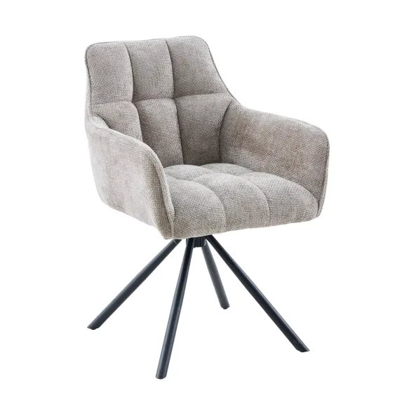 Scaun Eton, 57.5x61x84 h cm, Stofa Beige picture - 1