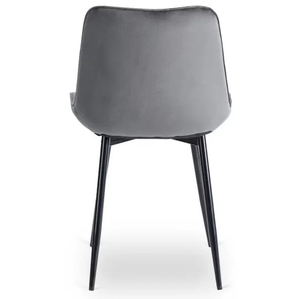 Scaun Kortina, 51.5x55x85 h cm, Catifea Gri picture - 6