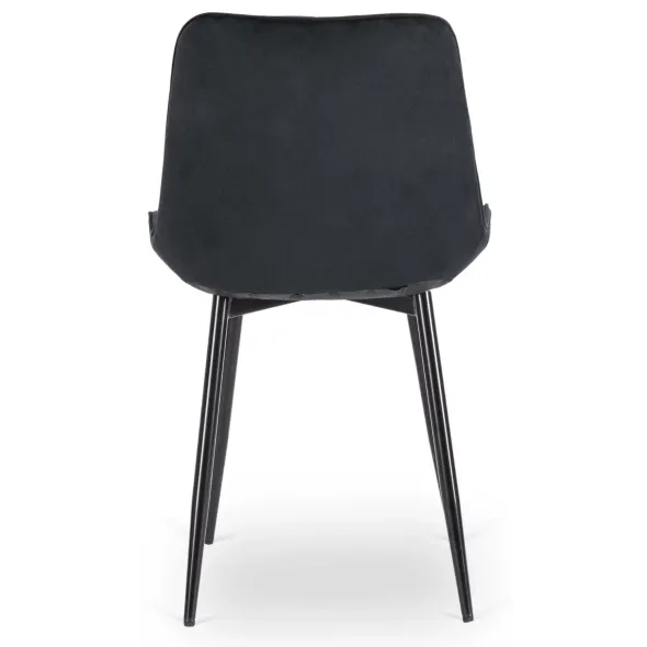 Scaun Kortina, 51.5x55x85 h cm, Catifea, Negru picture - 6