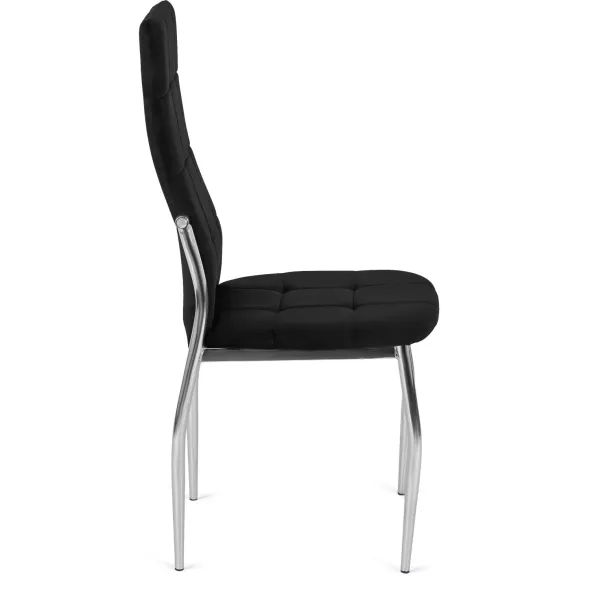 Scaun Noble, 46x48x101 H CM, Structura metalica, Crom/Negru picture - 8