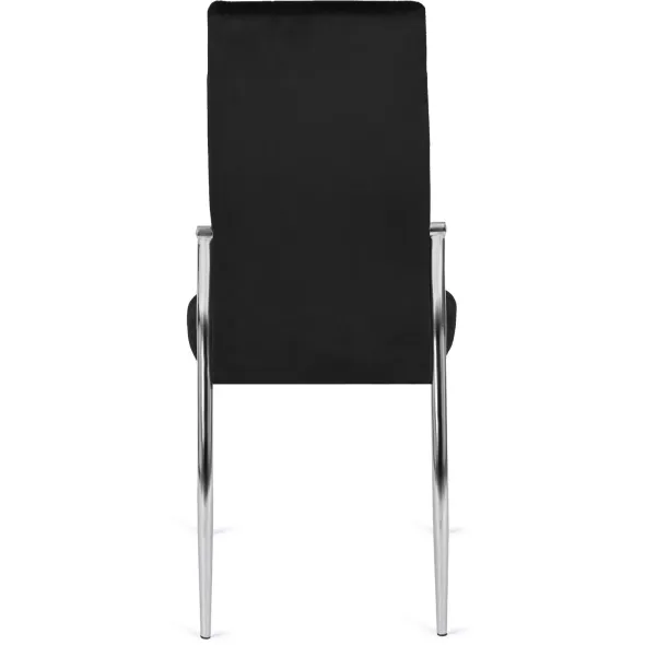 Scaun Noble, 46x48x101 H CM, Structura metalica, Crom/Negru picture - 9