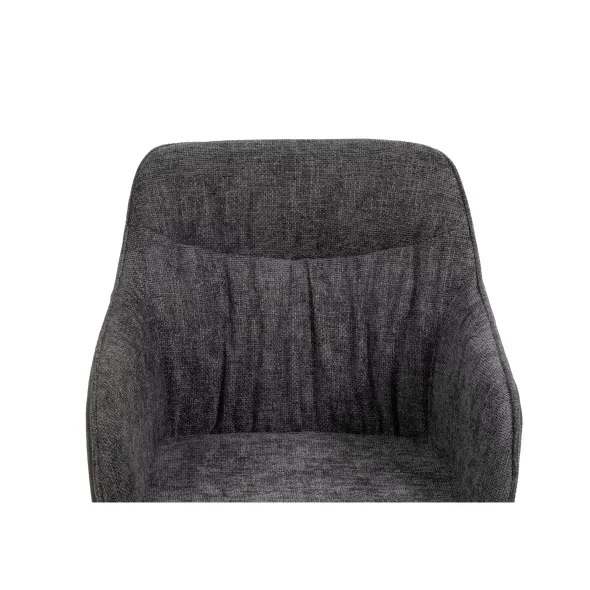 Scaun Rotativ Loren, 54x55x68 h cm, Stofa, Negru/Gri Inchis picture - 4