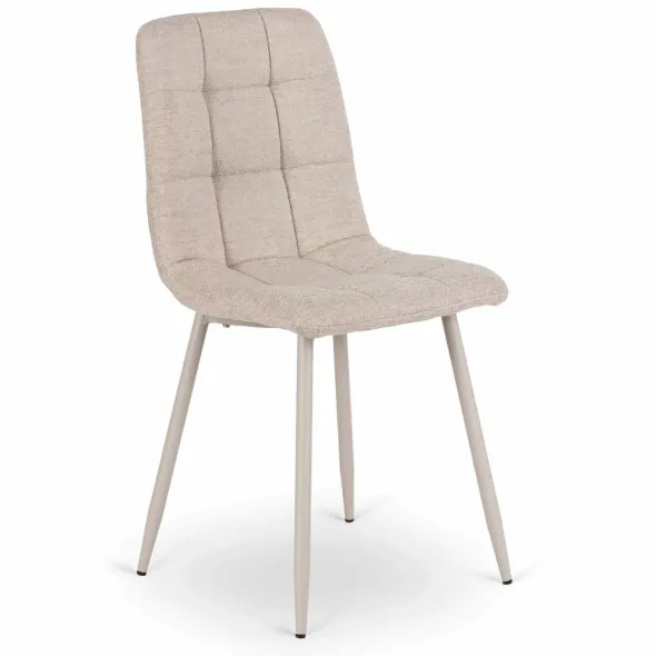Scaun Saltburn, 43x52x90.5 h cm, Picior Metalic Casmir/Stofa Beige picture - 1