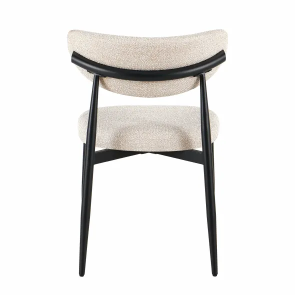 Scaun Zenith, 54x53x80 h cm, Structura Metalica/Stofa Beige picture - 3