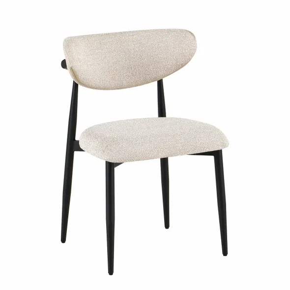 Scaun Zenith, 54x53x80 h cm, Structura Metalica/Stofa Beige picture - 1