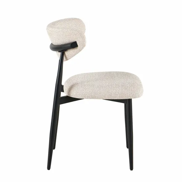 Scaun Zenith, 54x53x80 h cm, Structura Metalica/Stofa Beige picture - 4