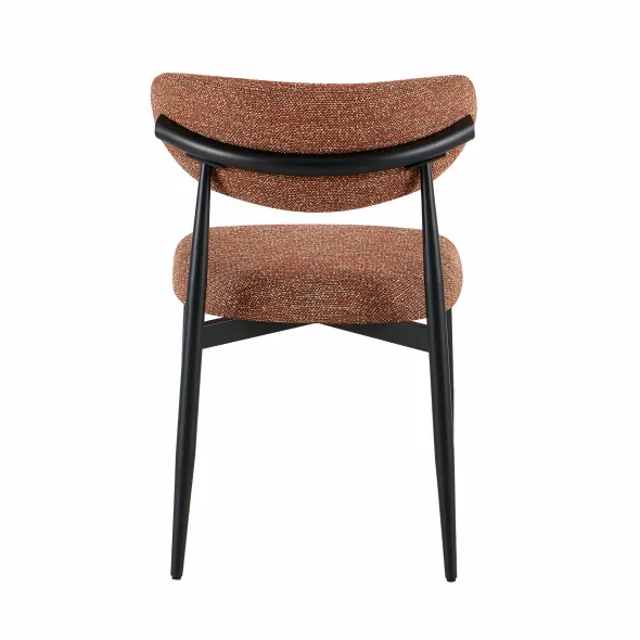 Scaun Zenith, 54x53x80 h cm, Structura Metalica/Stofa Caramizie picture - 3