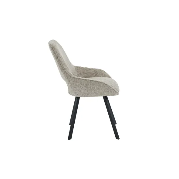 Set Masa Extensibila Koko, 120-160x80x75 cm, Stejar + 6 Scaune Kashar Gri picture - 3