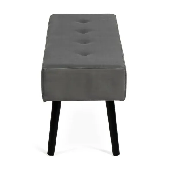 Taburet Moza, 100x34x43 h cm, Stofa, Negru/Gri picture - 4