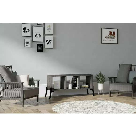 Raft Carti, cu picioare, Gordes 30x30x100 cm - Antracit picture - 2