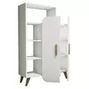 Raft Carti Form, 90x32x132 cm - Alb picture - 4