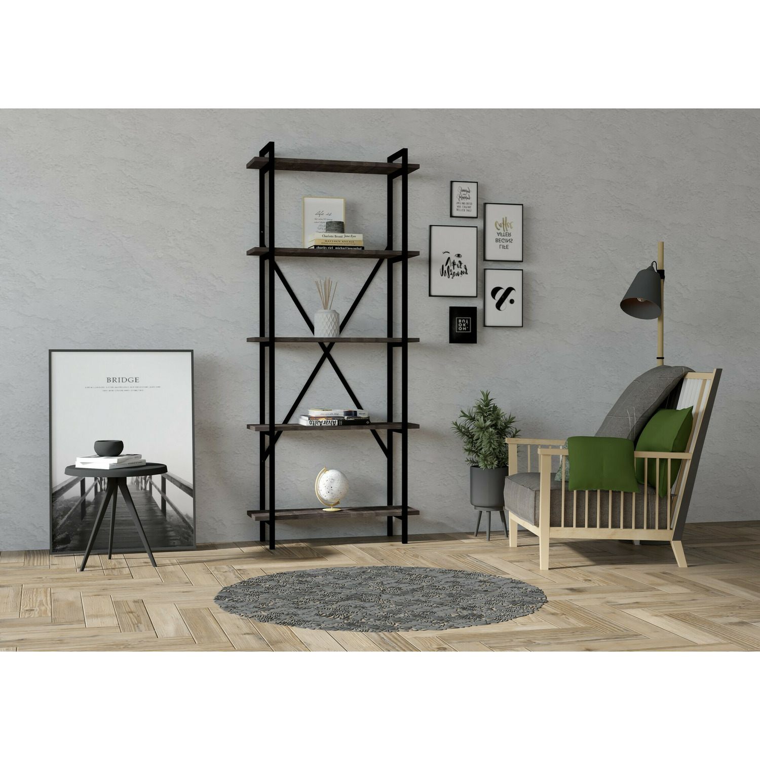 Raft carti kinder, 72x25x170 cm - nuc