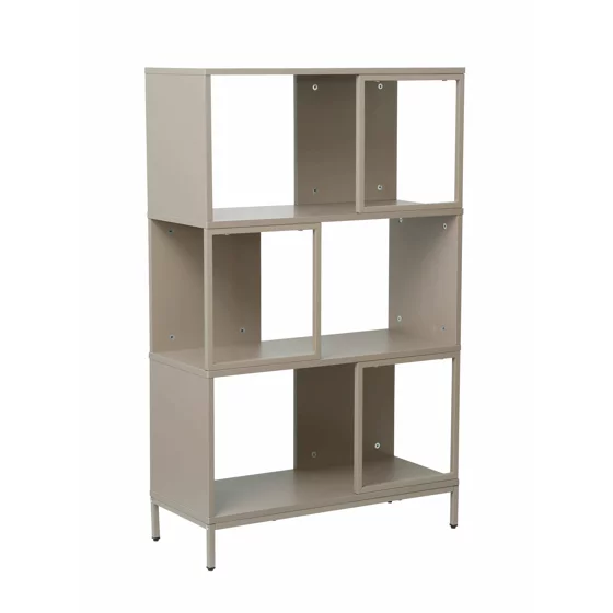 Raft Carti Lund A, 70x30x113 CM, Metal/Pal Melaminat, Taupe picture - 1