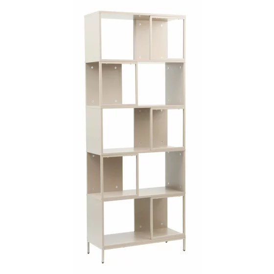 Raft Carti Lund B, 70x30x180 CM Metal/Pal Melaminat, Taupe picture - 1