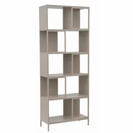 Raft Carti Lund B, 70x30x180 CM Metal/Pal Melaminat, Taupe