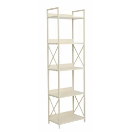 Raft Carti Stora B, 51x30x177 CM, Metal/Pal Melaminat, Cream